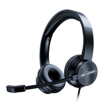 Fone de Ouvido Headset com Microfone com Conexão USB Preto C3Tech - PH-380BK