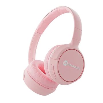 Fone de Ouvido Headset Bluetooth com Microfone e Entrada para Micro Cartão de Memória Rosa GT Go Goldentec Get - 63285-SINOP-03