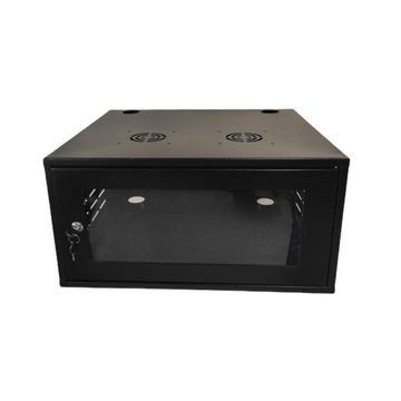 Mini-Rack Parede 5U x 470mm 19POL Preto Fibra Metal - MR05470S-SINOP-03