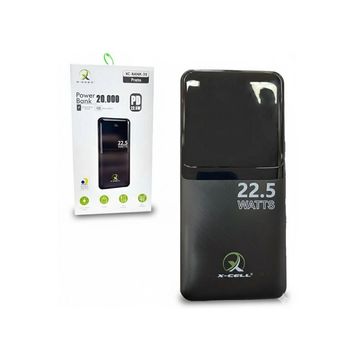 Carregador de Celular Portátil Power Bank 20.000mAh 22.5w 2 USB + 2 USB-C Preto X-Cell - XC-BANK-35 - P