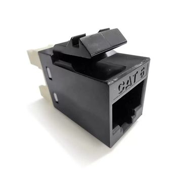 Conector Keystone Seccon SecLan RJ45 Fêmea Cat.6 Preto - WT-2002-BK