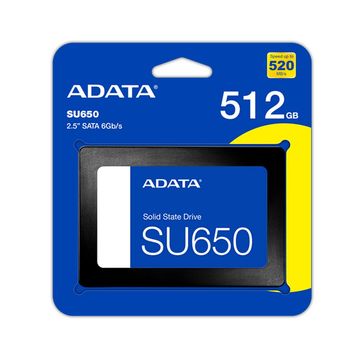 SSD 512 GB Sata 3 2,5" Adata ASU650SS-512GT-R Leitura 520 MBPS Gravação 450 MBPS