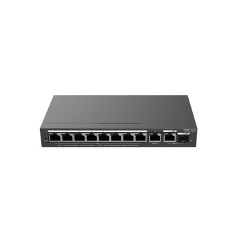 Switch PoE+ Gerenciável L2 Ruijie | Reyee RG-ES210GS-P 8 Portas Gigabit +1 Porta RJ45 +1 Porta Combo com Fonte-ES-06