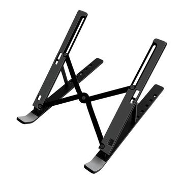 Base para Notebook até 17 polegadas Preto Ergonômico Regulável de Alumínio Hoopson - BPN-006H