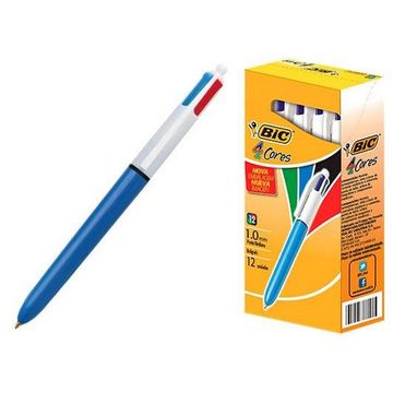 Caneta Esferográfica 1.0mm Média Retrátil 4 em 1 - Bic - Caixa com 12 Unidades - 68721