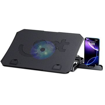 Base para Notebook até 15 polegadas Preto Ergonômico com Ajuste de Altura de Alumínio e 1 Cooller Get - 72277