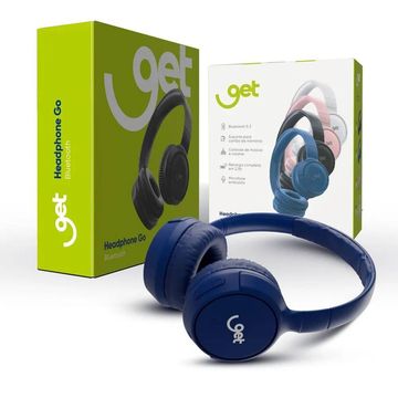 Fone de Ouvido Headset Bluetooth com Microfone e Entrada para Micro Cartão de Memória Azul GT Go Goldentec Get - 71836