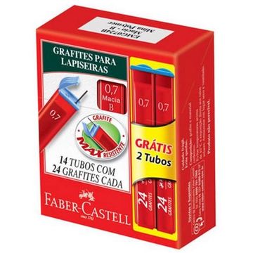 Grafite Faber Castell 0,7MM B Caixa com 14 Unidades - EMG0724B