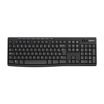 Teclado Multimidia Sem Fio Logitech Preto - K270
