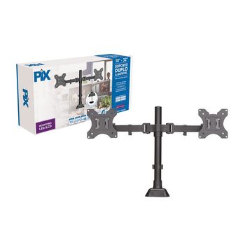 Suporte para Monitor Duplo Articulado 10 à 32 Polegadas Vesa PIX - 079-0074-SINOP-03