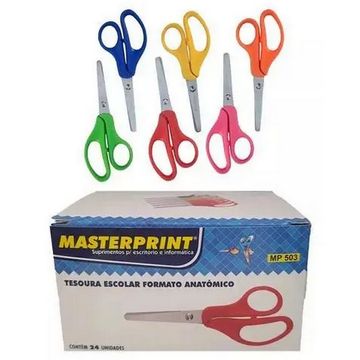Tesoura Escolar 13cm Caixa com 24 Unidades Masterprint - MP503-SINOP-03