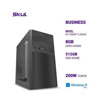 Micro Computador Skul Core i5 10400T Memória 8 GB SSD 512 GB sem Monitor com Windows 11 Pro - 329740
