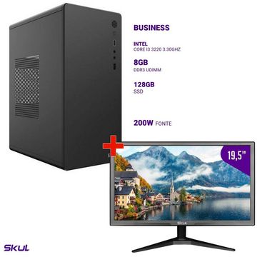 Micro Computador Skul Business B300 Core i3 3220 Memória 8 GB SSD 128 GB Linux com Monitor 19 Led - 307564 - 343631-SINOP-03