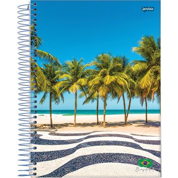 Caderno Universitário Capa Dura Espiral 15 Matérias 300 Fls 200x275 Brasilidade - Unitário - Jandaia - 8147-55 - 142258