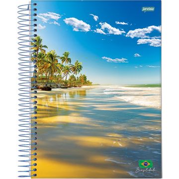 Caderno Universitário Capa Dura Espiral 15 Matérias 300 Fls 200x275 Brasilidade - Unitário - Jandaia - 8147-55 - 142260