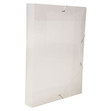 Pasta Aba Elástico 335 x 245mm Lombo 4,0cm Cristal Polibras - Unitário - 160517