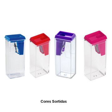 Apontador com Depósito Retâgular Unitário - BRW- AP2012 - Cores Sortidas