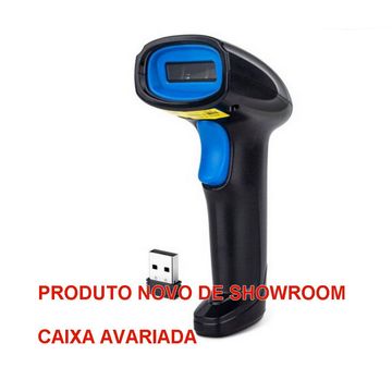 Leitor de Código de Barras Laser de Mão Exbom LCB-S600A Sem Fio - lê Nota Fiscal Eletrônica - Produto novo sem Caixa
