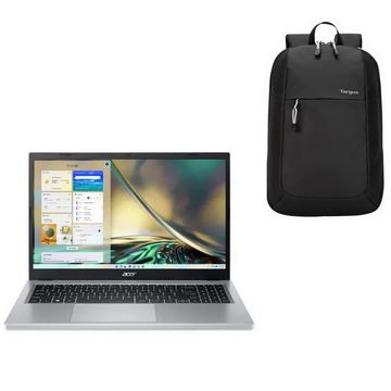 Notebook Acer A315-510P-34XC Core i3 N305 Memória 8 GB HD SSD 256GB Monitor 15 Windows 11 + Mochila Intellect Preto Targus - TSB966