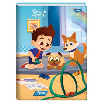 Agenda Escolar Permanente Brochura 192 Folhas 134x200mm Turma do Duda Jandaia- Unitário - 74725-77