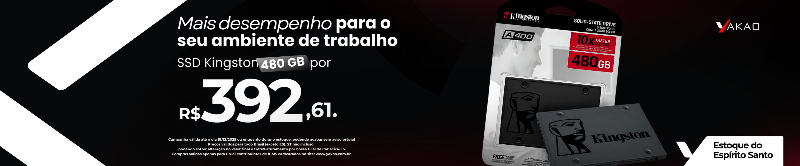 SSD 480 GB Sata 3 2,5" Kingston