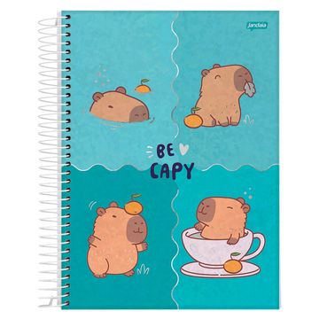 Caderno Universitário Capa Dura Espiral 1 Matéria 80 Fls 200x275 Capy Vibes - Unitário - Jandaia - 78380-26 - 142130