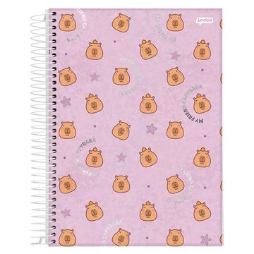 Caderno Universitário Capa Dura Espiral 1 Matéria 80 Fls 200x275 Capy Vibes - Unitário - Jandaia - 78380-26 - 142314