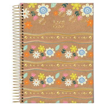 Caderno Universitário Capa Dura Espiral 1 Matéria 80 Fls 200x275 Kraft Color - Unitário - Jandaia - 72806-26 - 142362