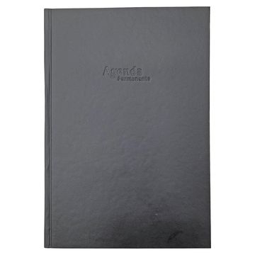 Agenda Permanente Brochura 400 Folhas 138x200mm Executiva Preto Jandaia - Unitário - 75500-88
