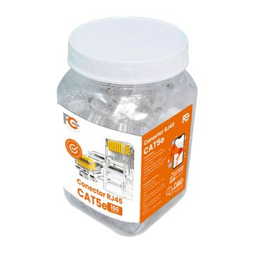 Conector RJ45 FC Fontes Macho 8x8 Cat.5e  - FCRJ45A5N - Pote com 100 unidades