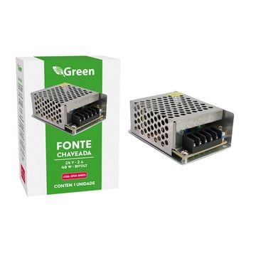 Fonte Colmeia 24V 2A 48W Bivolt GREEN - 044-6404