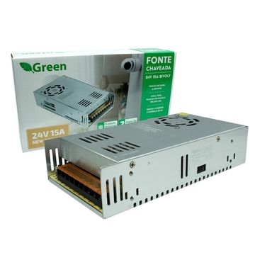 Fonte Colmeia 24V 15A 360W Bivolt GREEN - 044-6402