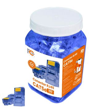 Conector RJ45 FC Fontes Macho 8x8 Cat.5e  - FCRJ45A5N - Pote com 100 unidades