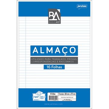 Papel Almaço Pautado 200x275mm Jandaia Pacote com 16 Unidades - 66605-77