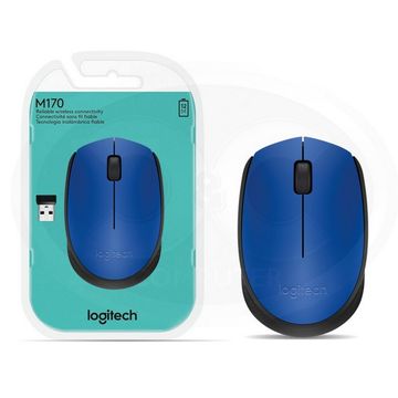 Mouse Sem Fio Logitech Azul M170-ES-06