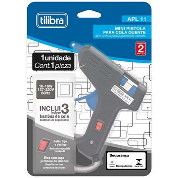 Pistola de Cola Quente Bastão Tilibra 16 Watts Bivolt - 393681