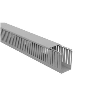 Canaleta Semiaberta Enerbras Barra 2 Metros 50x80mm Cinza - Unitário - 5080 - E/A