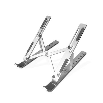 Base para Notebook até 15 polegadas Prata Ergonômico com Ajuste de Altura de Alumínio Get - 72817