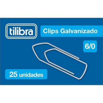 Clips Metálico Galvanizado 6/0 Tilibra - Caixa com 25 Unidades - 300535 - 141178-SINOP-03
