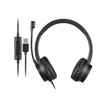 Fone de Ouvido Headset com Microfone com Conexão USB C/ Adaptador USB-C Preto HF1100 Multilaser - PH501-SINOP-03