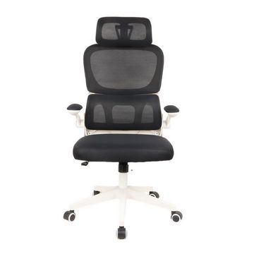 Cadeira Giratória com Braço Polipropileno Preto e Branco Office Arantes Maxprint - 111000004