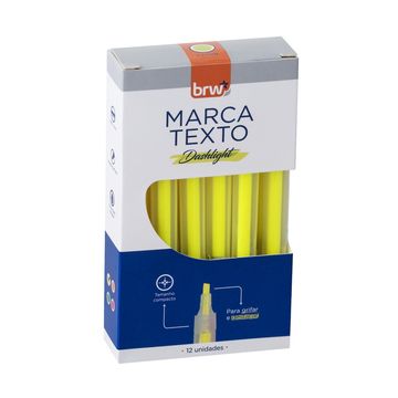 Caneta Marca Texto Amarelo Dashlight Caixa com 12 Unidades - BRW - CA2201-SINOP-03