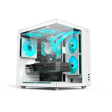 Gabinete Gamer C3tech Aquarius sem Cooler Fan e sem Fonte Lateral e Frente em Vidro Temperado Branco - MT-G920WH-SINOP-03