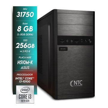 Micro Computador NTC Select 1069 AS Core i3 10100 Memória 8 GB SSD 256 GB sem Monitor Linux-SINOP-03