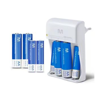 Carregador de Pilhas 2 ou 4 Pilhas AA/AAA Bivolt Multi - CB093 - Incluso 4 Pilhas AA Recarregáveis e 4 Pilhas AAA Recarregáveis-SINOP-03