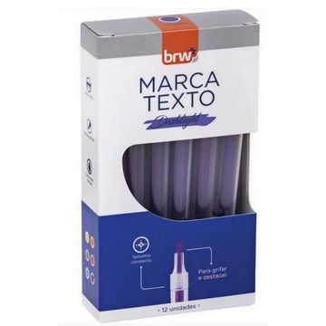 Caneta Marca Texto Roxo Dashlight Caixa com 12 Unidades - BRW - CA2206-SINOP-03