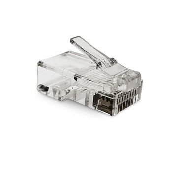 Conector RJ45 JFL Macho 8x8 Cat5E - Pack com 100 Unidades - 53139-SINOP-03