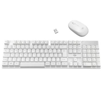 Kit Teclado + Mouse sem Fio G-Fire 1000dpi Branco - KW80138W
