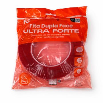 Fita Dupla Face Acrílico 25mm x 10 Metros Unitário Fixa Forte - FC Fontes - FCFT2510D