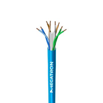 Cabo de Rede 23AWG Megatron Cat.6 4 Pares Azul - 2387 - Vendido por Metro - 100% Cobre Homologado ANATEL